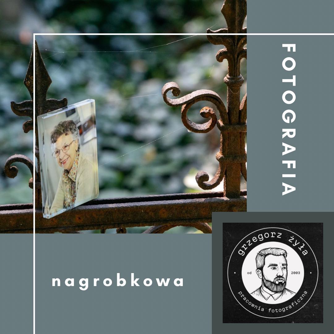 Szklane zdjęcie nagrobkowe